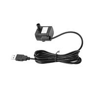 Eminchu Petite Pompe sans Balais USB, Pompe à Eau écologique pour Aquarium, Fontaine de Circulation pour PC, Batterie Externe, Noir 4.1x3.8x3.8cm
