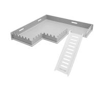 Eminchu Plate-Forme d'escalade pour Hamster, Jouet d'exercice en Plastique Sûr pour Cage, avec échelle et Zone de Collation, Accessoires pour Cochon d'Inde et Plus Encore (Type M)