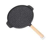 Eminchu Poêle à Double Face pour Cuisson Intérieure et Extérieure, 26,7 | Surfaces striées et plates, plaque chauffante carrée antiadhésive, faible fumée