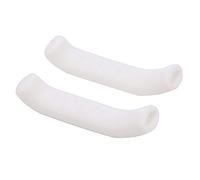 Eminchu Poignées de Frein de Vélo Couvercle de Protection en Silicone Antidérapant 2 Pièces Levier de Frein de VTT pour Vélo de Route (WHITE)