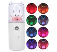 Eminchu Pulvérisateur Hydratant Portatif de Brume Faciale D'animal de Dessin animé Mignon pour la Maison et le Voyage - Pulvérisateur Léger de Peau de Nano, Matériel D'abs, Rechargeable (WHITE)