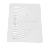 Eminchu Règle de Quilting Circulaire en Acrylique Transparent, Outil de Couture Multifonction à Demi-pli pour la Coupe de Mesure 7,87 X 5,39 Pouces