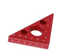 Eminchu Règle Triangulaire à Angle Droit de 2 Pouces avec Double Marquage pour des Mesures Précises du Travail du Bois en Alliage D'aluminium Durable