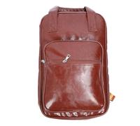 Eminchu Sac pour de Batterie, étui épais Multifonctionnel et Durable pour Batteurs et Percussionnistes Lors de Concerts et de Répétitions, Matériau PU (Brun Rouge)