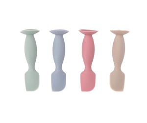 Eminchu Spatule de Crème pour Couches pour bébé, Mini Applicateur Doux pour Nouveau-nés, 4 Pièces en Silicone pour Changer les Couches