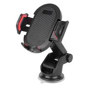 Eminchu Support de Téléphone à Ventouse Télescopique à Bras Long pour Voiture, Support de Tableau de Bord Réglable, Forte Aspiration pour Téléphones Portables 5 Cm-8,5 Cm, Design Rouge Durable