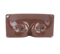 Eminchu Tableau de Mannequin de Maquillage en Silicone 3D pour la Pratique du Maquillage, pour la Formation au des Yeux à la Maison ou dans les écoles de (Yeux fermés, peau foncée)