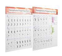 Eminchu Tableau des Doigtés de Saxophone pour Débutants - Guide Portable en Papier couché pour L'apprentissage des Accords