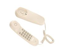 Eminchu Téléphone Filaire Mural FSK DTMF Double Système pour Bureau à Domicile, Mini Téléphone Mural ABS pour économiser de l'espace, Fixe Filaire Blanc pour Hôtels