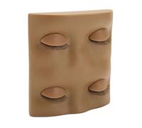 Eminchu Tête de Mannequin de Cils, Tête de Conception de Visage simulé 3D, Mannequin en Silicone PVC Souple avec 2 Paires de Paupières Amovibles, Idéal pour la Formation de Maquillage d'extension