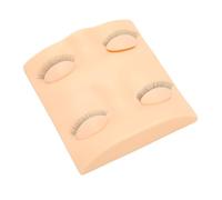 Eminchu Tête de Mannequin de Cils, Tête de Conception de Visage simulé 3D, Mannequin en Silicone PVC Souple avec 2 Paires de Paupières Amovibles, Idéal pour la Formation de Maquillage d'extension
