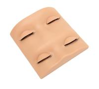 Eminchu Tête de Mannequin de Cils, Tête de Conception de Visage simulé 3D, Mannequin en Silicone PVC Souple avec 2 Paires de Paupières Amovibles, Idéal pour la Formation de Maquillage d'extension