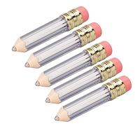 Eminchu Tubes de Brillant à Lèvres en Forme de Crayon, 5 Pièces, Jolis Récipients D'huile à Lèvres Rechargeables pour Femmes, Plastique Transparent Léger 5ml
