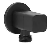 Eminchu Vanne D'arrêt G1/2 en Laiton et Céramique, Conception de Clapet Anti-retour, Vanne D'arrêt D'eau, Fourniture de Salle de Bains, Peinture Noire 3.1x1.0 Pouces, Cuisine/salle de Bain