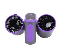 Eminchu Ventilateur de Taille à Double Tête, Ventilateur de Refroidissement Portable Rechargeable par USB avec écran LCD et Système de Turbocharge, Banque D'alimentation 8000 MAh pour