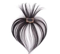 Eminchu Wispy Bangs Extensions de Cheveux Légères Marron foncé, Frange à Clipser pour le Contour du Visage, pour un Rendez-vous Galant, de Vrais Cheveux Humains