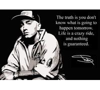 Eminem, FIN Shady (1) dédicacé Citation de motivation inspirante Sign Poster Print Picture