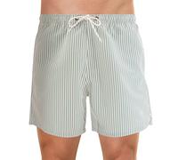Eminence Chic with A Twist Maillot de Bain, Rayures Vert Pastel, XL Homme