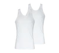 Eminence - Lot de 2 Débardeurs pour Homme - Côte Fine 100% Coton Peigné - Label Oeko-TEX® Standard 100 - Couleur Blanc - sans Couture