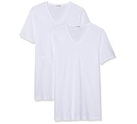 Eminence Lot de 2 Maillot de Corps col V, T3 (M), Tee-Shirt Col V, Blanc,