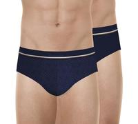 Eminence - Lot de 2 Slips Homme Club - Coton Stretch Longue Durée, Ceinture Jacquard - Label Oeko-TEX® Standard 100, Marine, Taille L