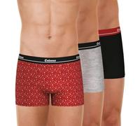 Eminence - Lot de 3 Boxers Homme Chic Edition limitée 80 Ans - Taille : 2/S - Couleur : Lettrage Rouge-Gris chiné-Noir