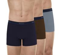 Eminence - Lot de 3 Boxers Homme Tailor - Label Oeko-TEX® Standard 100 - Coupe Ergonomique, Innovation Pouch - Coton Stretch - Confort et Maintien Supérieurs, Marine/Camel/Ciel, L