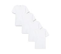 Eminence - Lot de 4 T-Shirts Col V pour Homme - Côte Fine 100% Coton Peigné - sans Couture Côté - Invisible sous Chemise - Label Oeko-TEX® Standard 100