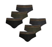 Eminence - Lot de 6 Slips Homme Sélection en Coton Bio Taille : 6/XXL - Couleur : Kaki-Bleu-Noir