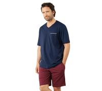 Eminence - Pyjama Court Homme Business- Jersey 100% Coton Longue Durée - T-Shirt Manches Courtes Col V + Short 2 Poches - Label Oeko-TEX® Standard 100