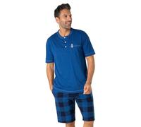 Eminence - Pyjama Court Homme Camper- Jersey 100% Coton Peigné - T-Shirt Manches Courtes Col T + Short 2 Poches - Label Oeko-TEX® Standard 100