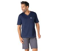 Eminence - Pyjama Court Homme Coton Bio - Jersey 100% Coton Bio - T-Shirt Manches Courtes Col V + Short 2 Poches - Label Oeko-TEX® Standard 100 et GOTS