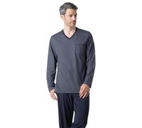 Eminence - Pyjama Long Homme Business- Jersey 100% Coton Longue Durée - T-Shirt Manches Longues Col V + Pantalon 2 Poches - Label Oeko-TEX® Standard 100