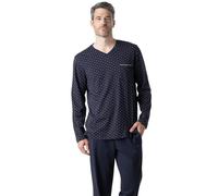 Eminence - Pyjama Long Homme Business- Jersey 100% Coton Longue Durée - T-Shirt Manches Longues Col V + Pantalon 2 Poches - Label Oeko-TEX® Standard 100
