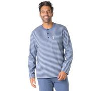 Eminence - Pyjama Long Homme Interlock - 100% Coton - T-Shirt Longues Courtes Col T + Pantalon 2 Poches - Label Oeko-TEX® Standard 100