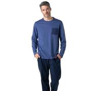 Eminence - Pyjama Long Homme Liberty - Jersey 100% Coton Peigné - T-Shirt Manches Longues Col O + Pantalon 2 Poches - Label Oeko-TEX® Standard 100