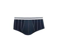 Eminence - Slip Taille Haute Ouvert Coton mercerisé - Taille : 4 - Couleur : Marine Rayure