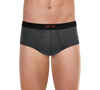 Eminence - Slip Taille Haute Ouvert Pur Coton Premium - Taille : 7 - Couleur : Anthracite chiné