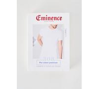 Eminence T-shirt col rond 308-0001 – 100% coton peigné, sans couture côté – Blanc Taille 2