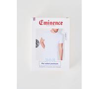 Eminence T-Shirt col rond homme Côte fine 100% coton peigné sans couture côté Gris foncé chiné L