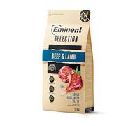 Eminent Selection Adult Large Breed Nourriture sèche de qualité supérieure pour grands chiens | Sans grain ou sans gluten | Bœuf et agneau/porc et canard | Articulations, pelage et digestion | 2 kg/12