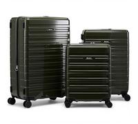 Eminent Voyager Set Valises 3 Pièces, Extensible, Rigide, 4 roulettes, Légère, Serrure TSA, Cabine Moyenne Grande, Trolley Voyage Avion Vert