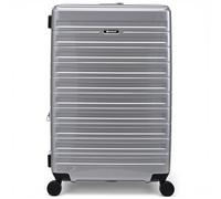 Eminent Voyager Valise Grande Taille 77x51x30, Extensible, Rigide, 4 roulettes, Légère, Serrure TSA, 158 cm, 4,4 kg, 112L, Valise Soute Trolley Voyage Argenté
