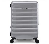 Eminent Voyager Valise Moyenne Taille Rigide Extensible, 4 Roues | Valise moyenne 3,4 kg, 71L, extensible 67x44x30, serrure TSA, bagage soute, 4 roues, polycarbonate Makrolon, Argent