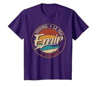 Emir L'Original Le Vrai L'Unique Hommes & Garçons T-Shirt, Enfant, Violet, 6 Ans