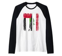 Emirati Maillot irakien demi-drapeau des Émirats arabes unis Manche Raglan