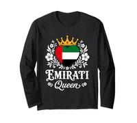 Emirati Queen Emirates Flag Proud Emirati Woman Manche Longue