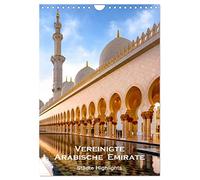 Émirats arabes unis - Points forts (calendrier mural 2026 DIN A4 haut) - Calendrier mensuel CALVENDO
