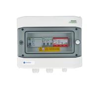 EMITER EM-446_AC Tableau de distribution AC, IP65, SPD AC Dehn type 1+2, disjoncteur 10A 3-F, RCD type A 40A/300mA