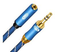 EMK Audio auxiliaire stéréo extension câble audio jack stéréo 3,5 mm mâle vers femelle, jack stéréo Cordon pour téléphones portables, écouteurs, haut-parleurs, tablettes, PC, lecteurs (1,8M, Bleu)